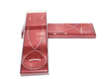 Jewellery Chain Storage Box Big With Earring Maroon-Transparent Combo (Pack Of 2)