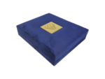 Heavy Sued Velvet Jewellery Necklace Earring Pendant Half Set Box 7"x 8" INCH (Blue) - Image 4