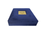 Heavy Sued Velvet Jewellery Necklace Earring Pendant Half Set Box 7"x 8" INCH (Blue) - Image 2