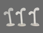 Band Plastic Earing Stand Combo (White) (Pack of 3)