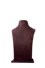 Fiber Jewellery Necklace Display Stand In Sued Velvet 12 Inch (Brown) - Image 2