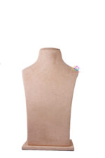 Fiber Jewellery Necklace Display Stand In Sued Velvet 12 Inch (Cream) - Image 2