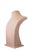 Fiber Jewellery Necklace Display Stand In Sued Velvet 12 Inch (Cream) - Image 3