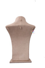 Fiber Jewellery Necklace Display Stand In Sued Velvet 12 Inch (Cream) - Image 4