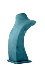 Fiber Jewellery Necklace Display Stand In Sued Velvet 12 Inch (Green) - Image 2