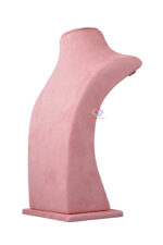 Fiber Jewellery Necklace Display Stand In Sued Velvet 12 Inch (Pink) - Image 4