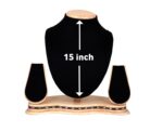 Jewellery Necklace Display Stand Wooden Polish 15 Inch BLACK