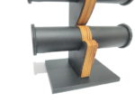 3 Roll Black Wooden Bangle Display Stand (Black) - Image 4