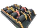 8 Bangle Jewellery Display Wooden Tray For Counter (Black) - Image 6