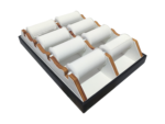 8 Bangle Jewellery Display Wooden Tray For Counter (White) - Image 4