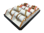 8 Bangle Jewellery Display Wooden Tray For Counter (White) - Image 5