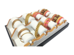 8 Bangle Jewellery Display Wooden Tray For Counter (White) - Image 6
