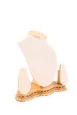 Jewellery Necklace Display Stand Wooden Polish 15 Inch White - Image 2