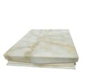 Velvet Jewellery Necklace Half Set Box Wedding Organizer 7"x 8" INCH (Cream-Marble) - Image 3