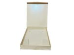 Velvet Jewellery Necklace Half Set Box Wedding Organizer 7"x 8" INCH (Cream-Marble) - Image 5