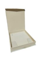 Velvet Jewellery Necklace Half Set Box Wedding Organizer 7"x 8" INCH (Cream-Marble) - Image 4