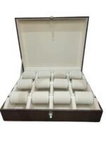 12 Roller Heavy Leather Jewellery Bangle Roller Peti (Beige)