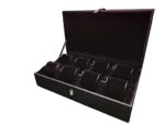 8 Roller Heavy Leather Jewellery Bangle Roller Peti (Black) - Image 3