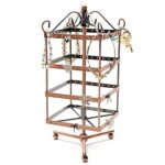 Jewellery Earring Rotating Display Metal Copper Display Stand for Shop (4 Tier) (Height =12 Inch) - Image 2