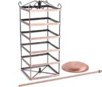Jewellery Earring Rotating Display Metal Copper Display Stand for Shop (6 Tier) (Height =18 Inch) - Image 3