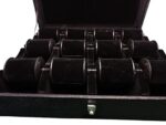 12 Roller Heavy Leather Jewellery Bangle Roller Peti (Black) - Image 2