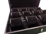12 Roller Heavy Leather Jewellery Bangle Roller Peti (Black) - Image 3