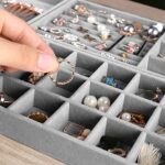 24 Grid Velvet Jewellery Drawer Organizer Tray Stackable Jewellery Tray for Drawer and Storage - Image 5