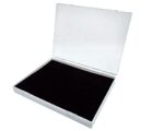Acrylic 100 Ring Jewellery Velvet Storage Box Black - Image 3