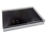 Acrylic 100 Ring Jewellery Velvet Storage Box Black - Image 2