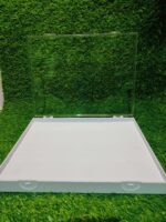 Acrylic 100 Ring Jewellery Velvet Storage Box White - Image 3