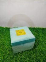Led Rotating Velvet Jewellery Bangle Box 4"x 4" INCH (Light Blue) - Image 5