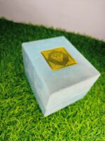 Led Rotating Velvet Jewellery Ring Box 4"x 3" INCH (Light Blue) - Image 4
