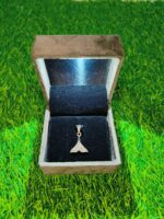 LED Light Velvet Jewellery Pendent Box 3" x 3" INCH (White)