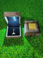 LED Light Velvet Jewellery Pendent Box 3" x 3" INCH (White) - Image 4