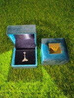 LED Light Velvet Jewellery Pendent Box 3" x 3" INCH (Green) - Image 4