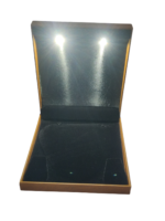 Heavy Sued Velvet Jewellery Necklace Earring Pendant Half Set Box 7"x 8" INCH (Brown)