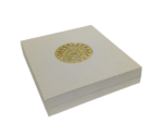 Heavy Sued Velvet Jewellery Necklace Earring Pendant Half Set Box 7"x 8" INCH (White) - Image 4