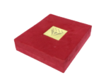 Heavy Sued Velvet Jewellery Necklace Earring Pendant Half Set Box 7"x 8" INCH (Red) - Image 3