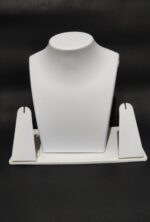 Jewellery Necklace Display Stand (Foldable) (8 Inch Square White)