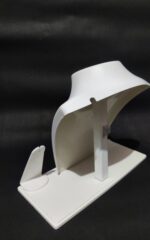 Jewellery Necklace Display Stand (Foldable) (8 Inch Square White) - Image 5