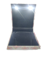 Heavy Sued Velvet Jewellery Necklace Earring Pendant Half Set Box 7"x 8" INCH (Pink)