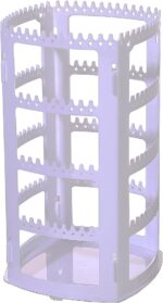 Earrings Rotating Stand Jewellery Display Organiser With 240 Holes Hanging Studs Earrings, Necklaces, Bracelets, Chains (White) - Image 2