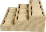 9 Watch Step Velvet Jewellery Drawer Organizer Tray Stackable (Jute) - Image 4