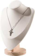 Wood Necklace Display Stand Jewelry Showcase Display Bust Chain/Pendant Holder 12 Inch - Image 8