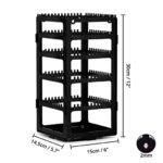 Earrings Rotating Stand Jewellery Display Organiser With 240 Holes Hanging Studs Earrings, Necklaces, Bracelets, Chains (Black) - Image 6