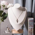 Wood Necklace Display Stand Jewelry Showcase Display Bust Chain/Pendant Holder 12 Inch - Image 4