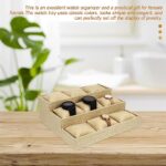 9 Watch Step Velvet Jewellery Drawer Organizer Tray Stackable (Jute) - Image 5