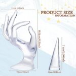 Mannequin OK Hand Finger Jewellery Glove Ring Bracelet Display Stand Holder Mannequin (CLEAR) - Image 6