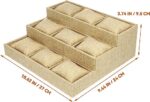9 Watch Step Velvet Jewellery Drawer Organizer Tray Stackable (Jute)