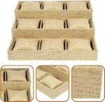 9 Watch Step Velvet Jewellery Drawer Organizer Tray Stackable (Jute) - Image 3